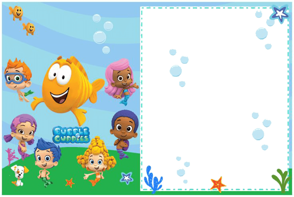 Marco Foto de los Personajes de Bubble Guppies